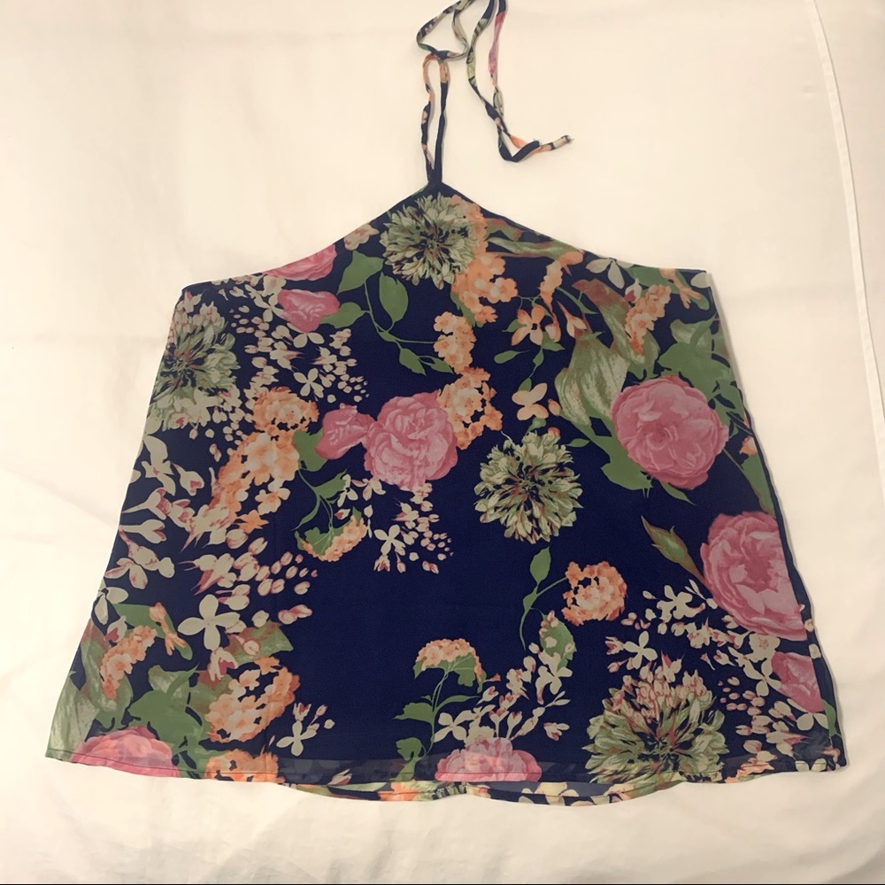 Floral halter top